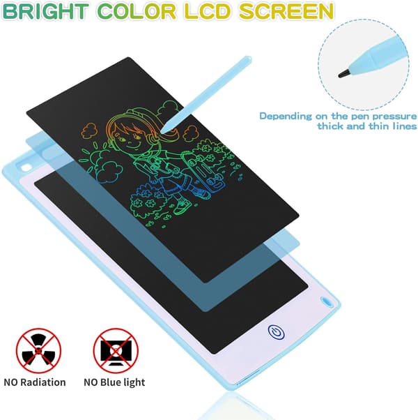 Drawing Tablet for Kids, 8.5 Inch Erasable and Reusable Writing Tablet, Magic Slate for Drawing