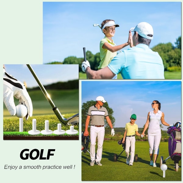 Träningsmatta för golf i gummi, 5 delar, slitstark träningsmatta i olika storlekar, lämplig för män, kvinnor och barn för inomhussporter.