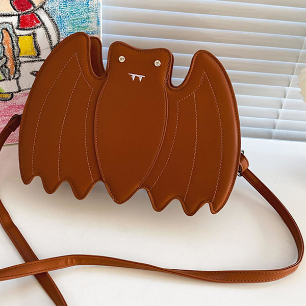 Gotisk Demon Bat Axelväska PU-Läder Crossbody Väska För Kreativ Messenger BLBlack