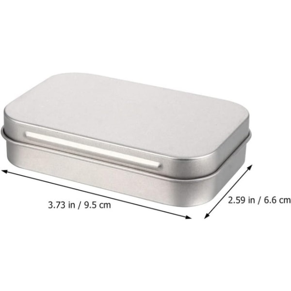 4 Mini Tin Boxes Tin Rectangular Jar with Hinge Small Storage for Candy Gifts Small Things Favors