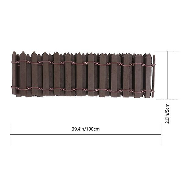 100 cm Julekrybbe Ornamenter Barn Miniatyr Hagegjerde Stakittgjerde Kanting Mini Trehåndverk Gjerde Mini