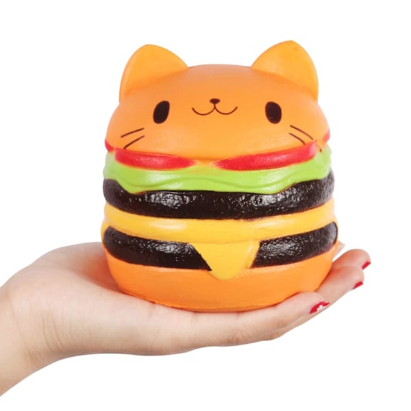 4.5\" Squishies Jumbo Långsamt Stigande Squishie Katt Hamburgare Bröd Leksak - de är söta och mjuka med doft