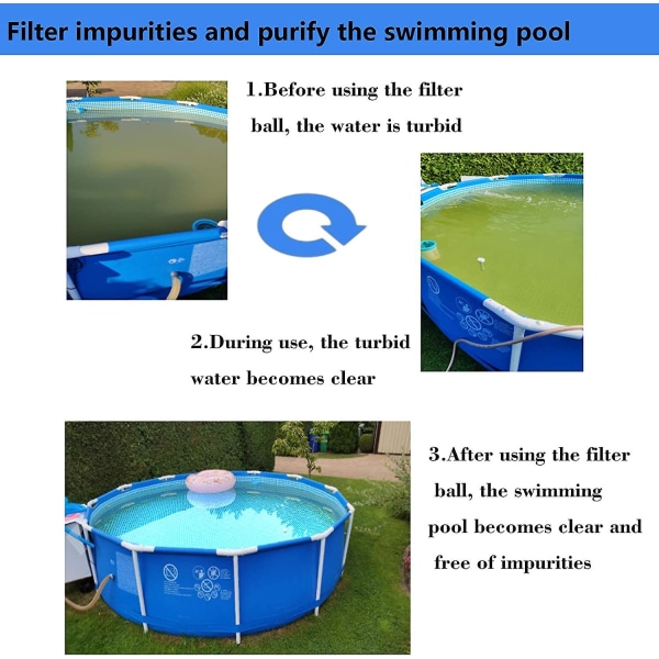 Filterkulor,filterkulor 700g Kan ersätta 25kg Filtersand Kvartssand,fiberfiltermedia som används i simbassänger, sandfilter, vattenfiltrering.