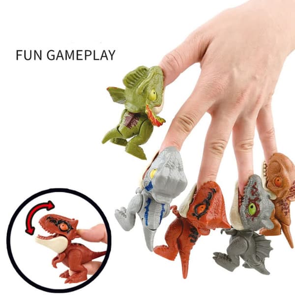 10 Fingerbitande Dinosaurieägg T-rex Rörlig Led Simulerings Di