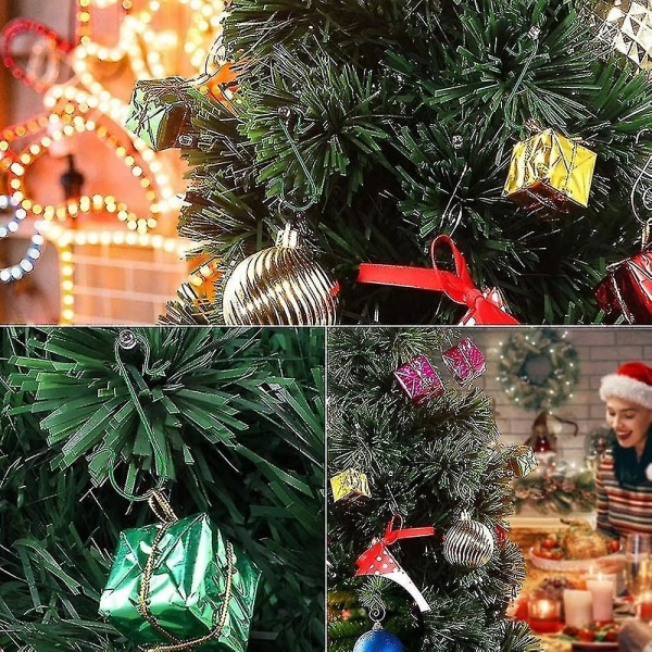 Juletrærkroker Julepyntkroker Rustfritt Stål Julepyntkroker S-Formet Grønne Kroker Brukt Til Håndverk Juletrær