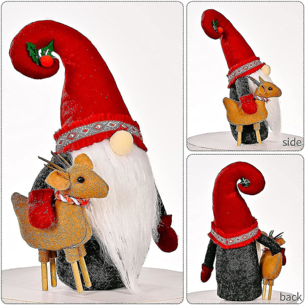 Julepynt Figur Julepynt Gnome Dukke Plysj Ornament Ansiktsløs Juledukke Utstoppet Julenisse(1stk)