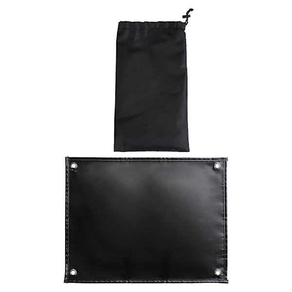 Utomhusgrill Liten Gasgrill Eldstad Matta Grillfilt Camping Brandsäker Filt Platt Gasmatta Svart Black 60x52cm