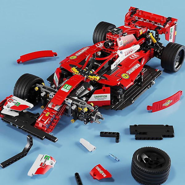 City Super Racing Formel 1 Racing Fjernkontroll Byggeklosser Modellsett Byggeklosser Leker Pedagogisk gave til barn Gutter1308stk