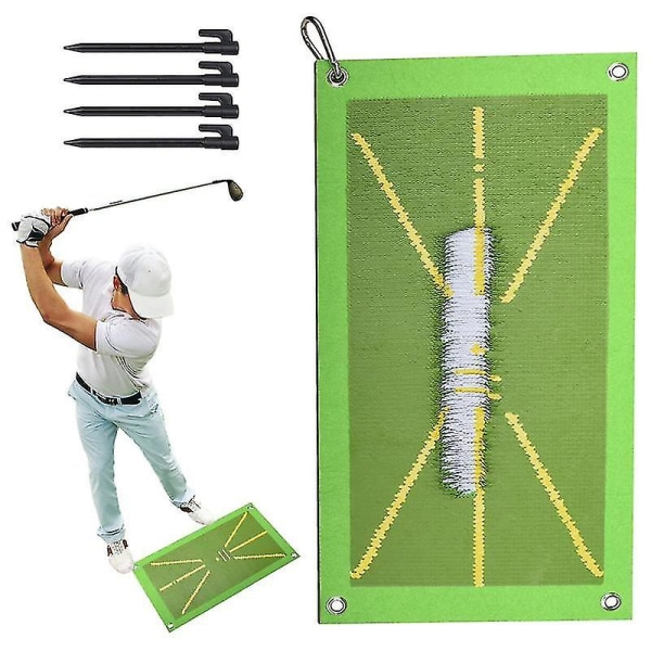 1 stk Golf Swing Mat Strike Direction Marker Tracking Golf Swing Treningsmatte Golf Øvingsutstyr Mesh hjelpematte