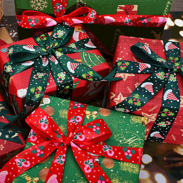 3 Rullar Julklappspapper 50×500cm Stora Presentpapper Ark för Födelsedag, Helg & Blommor