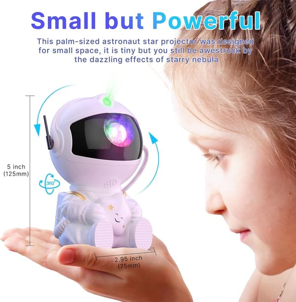 Astronaut Galaxy Projector Starry Sky Night Light Projector with Remote Control, USB Powered 360° Adjustable Spaceman Light Projector_Special Gifts
