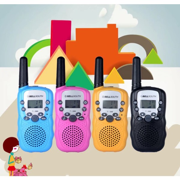 Walkie Talkie til Børn Mini Walkie Talkie Mini Walkie Talkie til Børn Bærbar Walkie Talkie til Børn, Sort A