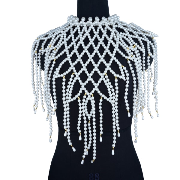Fashion Håndlavede Pearl Body Chain Skulder Halskæde BH Pearl Body Chain smykker til kvinder