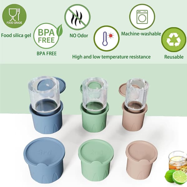 3 st Silikonisbitsformar för Brumate Era 20 30 40 OZ/Stanley 20,30, 40 OZ/Hydro Flask Resetermos 24 32 40 OZ/YETI 42 O