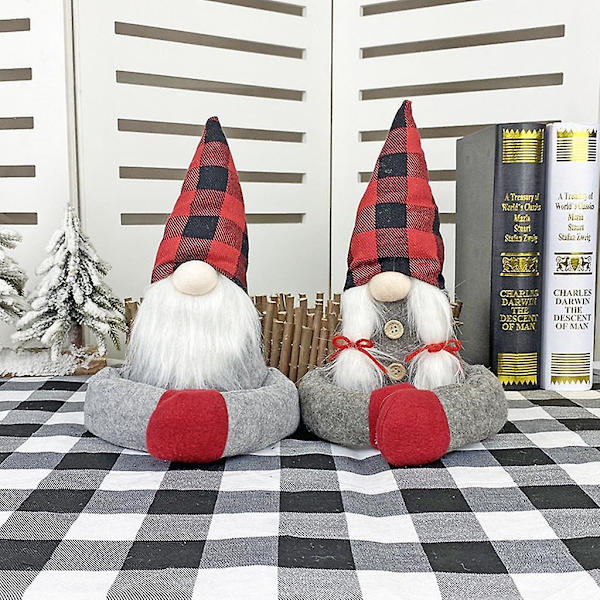 Håndlavet Jul Svensk Tomte Gardin Spænde Tie Holder Dekoration Hjem Soveværelse OrnamentA