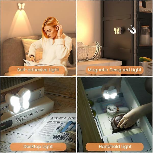 Lyssterk dimbar sommerfuglnattlampe