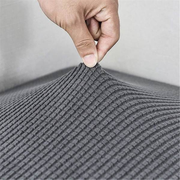 Venyttelytyynynpäällinen Jacquard-sohvatyynyn päällinen sohvan istuimen päällinen sohvan päällinen pölynkestävä huonekalujen suoja (2-paikkainen, musta)