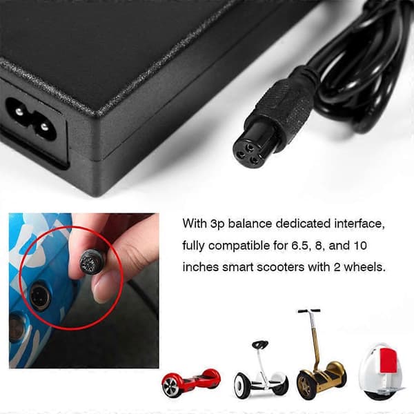 42V 1A Balansebil El-scooter Strømadapter Lader EU-plugg Mini Hoverboard Lader For Xiaomi/Hoverboard 110~240V