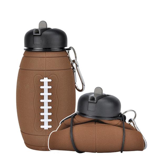 Hopfällbar Mugg, Återanvändbar Fickstorlek Bärbar Resemugg för Varma/Kalla Drycker med Lock, 600ml