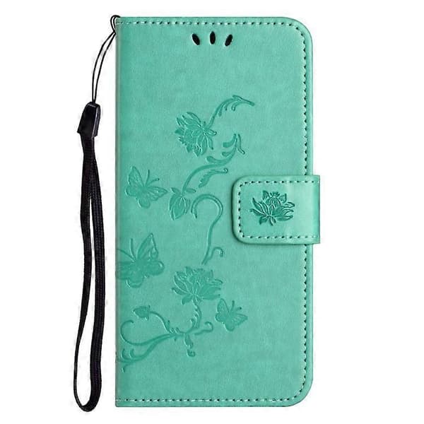 Compatible for iPhone 16 Plus Case PU Leather Wallet Phone Case Butterfly Floral Pattern
