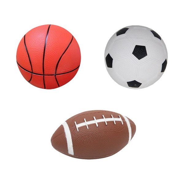 1 Set/3pcs Inflatable Ball Toy Children Rugby Kid Football Child BasketballRed12.5X12.5CM