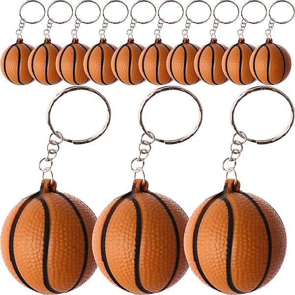 24 stk Basketball Nøkkelring Sports Sjarmerende Nøkkelring Basketball Nøkkelholder Gave Kaffe 4x9cm Coffee 4x9cm