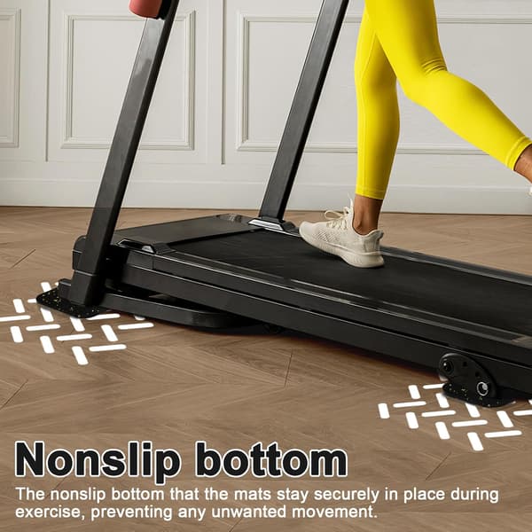 Rubber Mat for Treadmill, Exercise Equipment Mat, Thick Shock-Absorbing Floor Protector