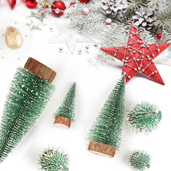 Miniature juletræ, mini juletræ, mini juletræ, mini kunst juletræ, Grøn bordplade juletræ, Mini kunstig Chr