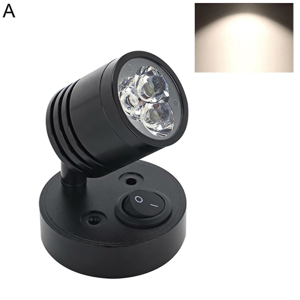 Läslampa Anti-korrosion Super Bright Ultratunn 12v LED invändig väggspotlampa Kompatibel med HusbilA A