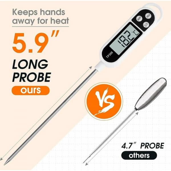 Køkkentermometer, digitalt termometer med lang sonde