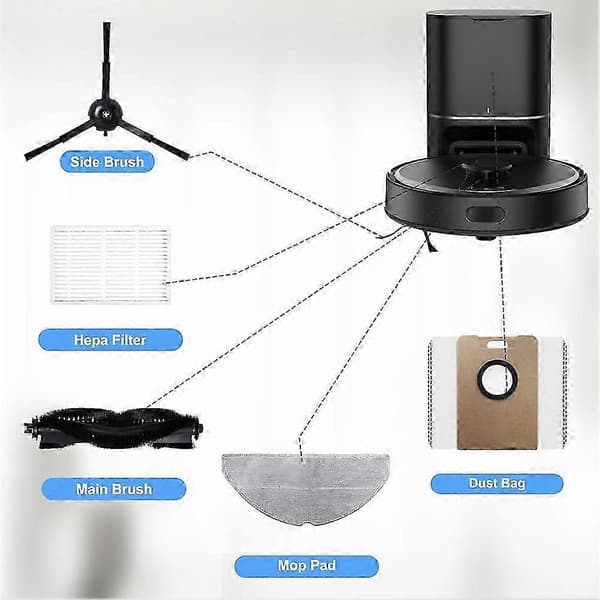 Tapo RV30 Max Plus/RV30 Max/RV20 Max Plus/RV20 Max Robotstøvsuger Tilbehørssæt og Reservedele