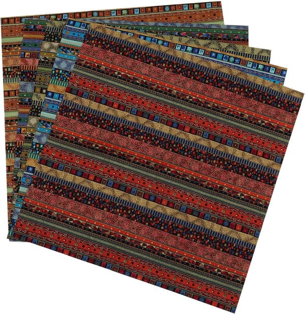 Decorative Ethnic Style Fabric DIY Patchwork Fabric Set for Sewing and Crafts