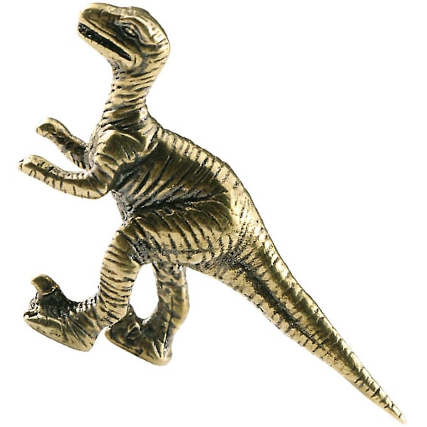 Messing Dinosaur Figur Figur Vintage Dinosaur Statue Modell Dinosaur Håndverk Statue Gull 5.8x2.4x3.6cm Golden 5.8x2.4x3.6cm