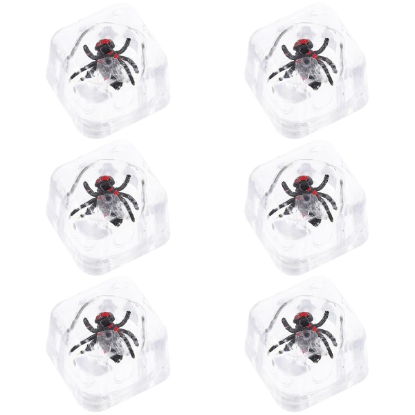 6 stk. Falsk Is med Insekt Spøk Insekt Isbiter Leke Simulert Isbit med Bugs Party Game Toys2.5 2.5X2.5X2CM