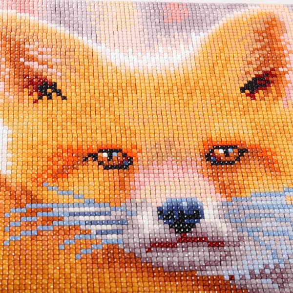 30 x 40 cm DIY 5D Diamantmaleri Ræv A