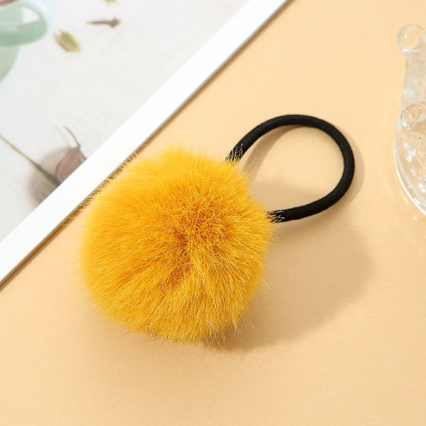 4 st Hårsnoddar Fluffiga Elastiska Hårsnoddar Håraccessoarer för Flickor Rosa Boll Hårsnoddar för Flickor Småbarn Fläta, 4