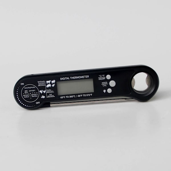 Kök Verktyg Elektrisk Mattermometer Kötttermometer-sond Vikbar Sond Kalibreringsfunktion Fo