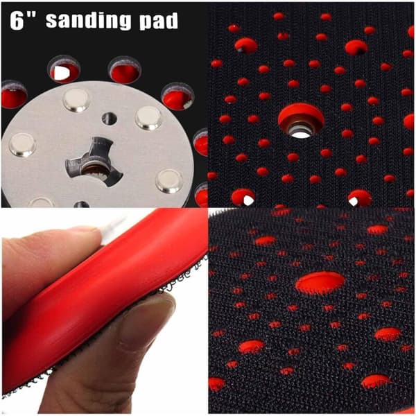 150 mm Multi-Hole Sanding Pad Compatible with Bosch RSM6045, GEX 34-150, GEX 40-150 Reinforced Aluminum Plate Hook and Loop System