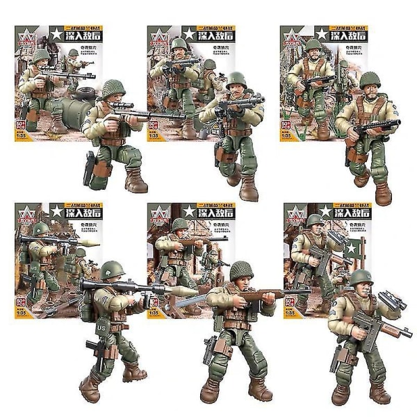 Military figure building blocks Sand Eagle Special Forces doll jigsaw puzzle assembled joint movable boy model