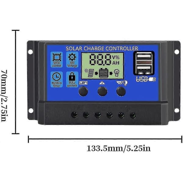 10/20/30/40/50/60 12V Solar Charge Controller - 60A -