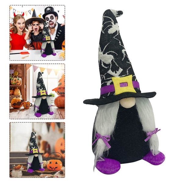 Halloween Gnome Håndlaget dverg plysj dukke Edderkopp Skandinavisk Tomte Hjem Feriefest Dekorasjoner Edderkopphatt