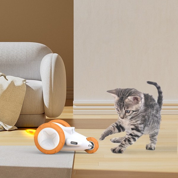 Interaktiivinen kissalelu, automaattinen liikkuva hiirilelu sisäkissoille, USB ladattava Smart Sensing sähköinen kissanpentuharjoitus