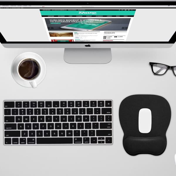 Musematte med ergonomisk håndleddsstøtte, musematte med minneskum Fi