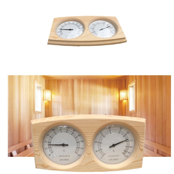 Tretermometer hygrometer badstue tilbehør dobbel meter hygrometer badstueutstyr