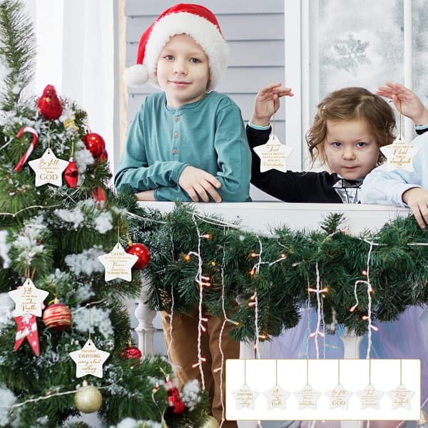 6 stycken kristna julgransprydnader prydnad för