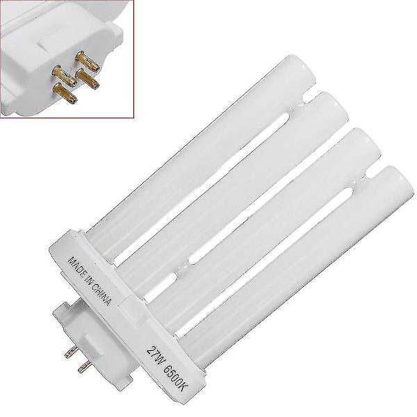 Fml 27ex-n 27w 4 Pin Quad Tube Energisparende Kompakt Lysrørpære 6500k 4 Rader Lyspære