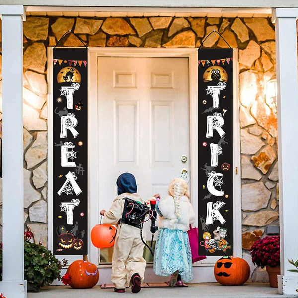 Halloween-dekorationer til indendørs og udendørs hængende bannere dørgardiner parviseStyle 4