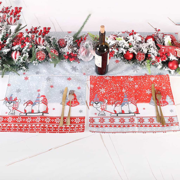 Jultomte Nisse Älg Julbordstablett Rektangulär Julbordstablett Grå