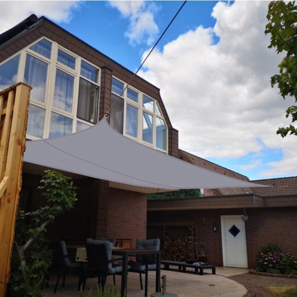 Fyrkantig solskyddssegel, vattenavvisande, solskydd för terrass, trädgård, balkong, polyestertyg, 250 x 250 cm, grå