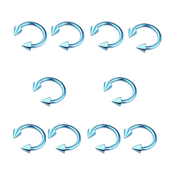 10pcs Blue Nose Studs